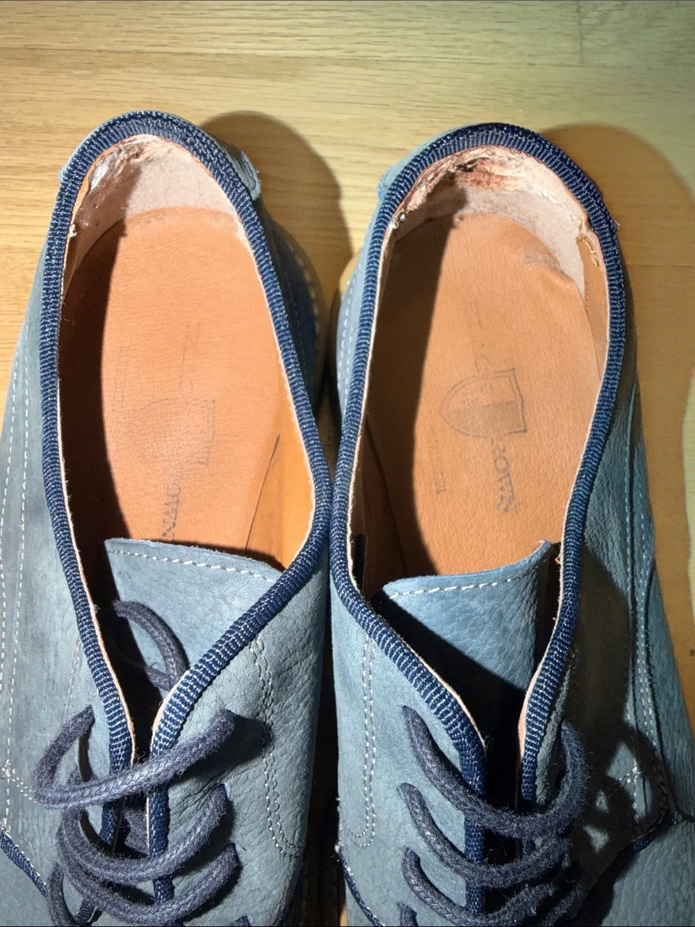 Black Brown 1826 Navy Suede Derby Shoes